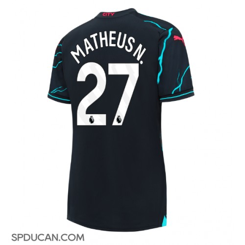 Zenski Nogometni Dres Manchester City Matheus Nunes #27 Rezervni 2023-24 Kratak Rukav